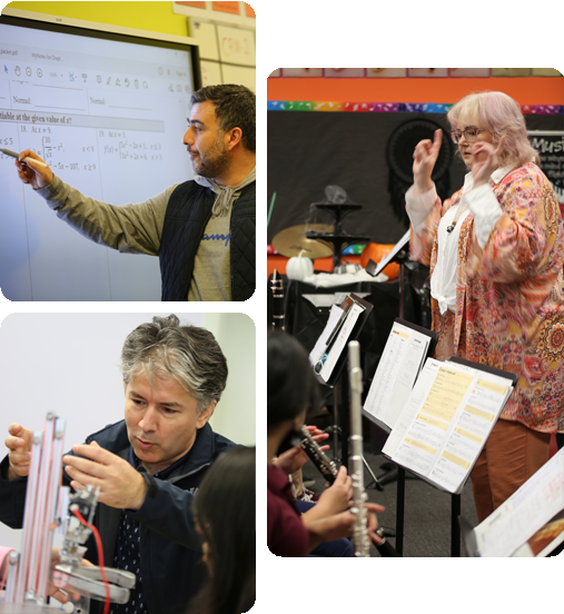 A collage of three HSA Teachers.